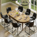 Yafiti 18 Inch Dining Chairs Set Of 8, Modern Upholstered Dining Room Dining Chairs With Pu Leather Cushions And Metal Legs, Mid