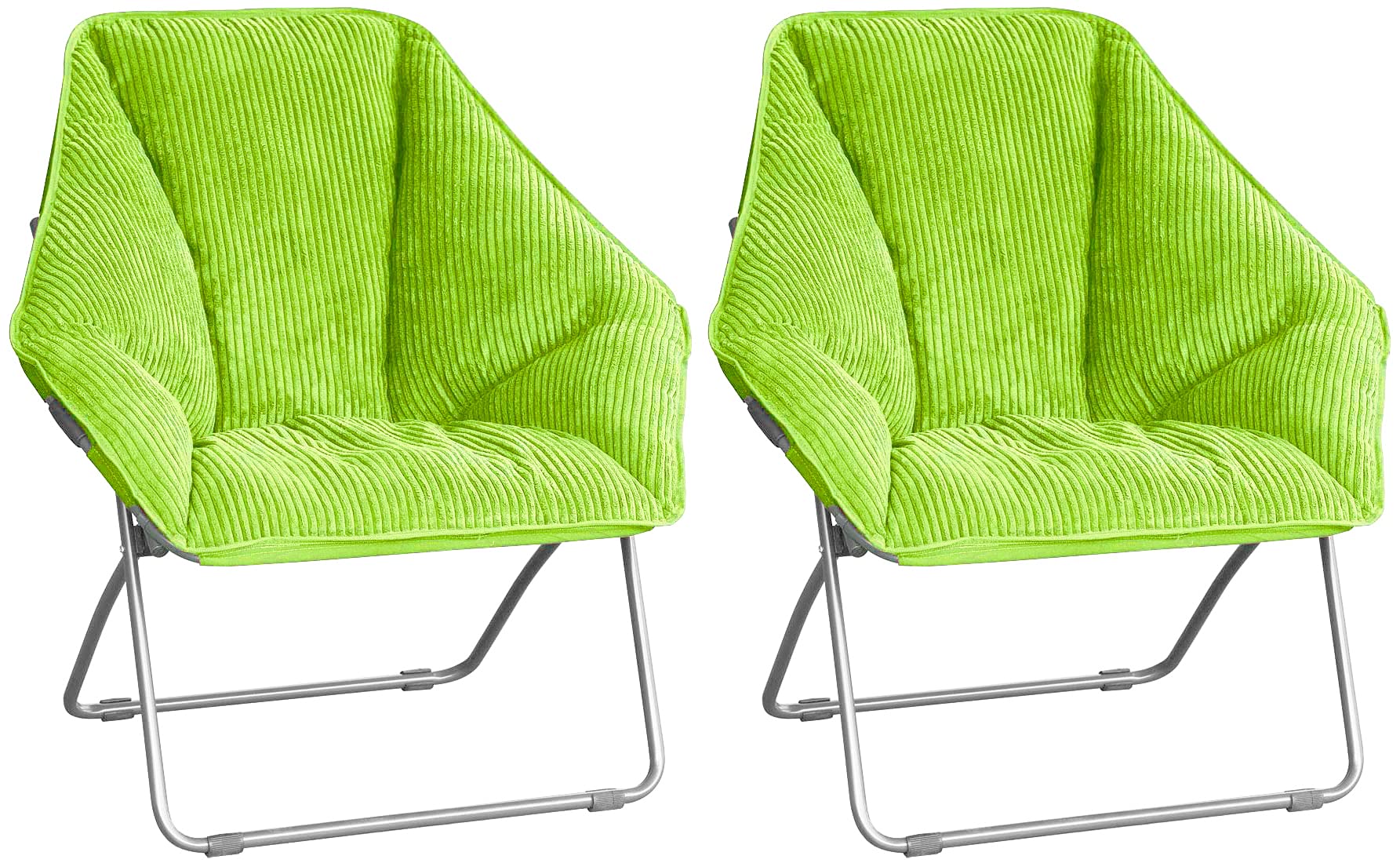 Zenithen Limited Portable Hexagon Folding Metal Framed Chairs, Perfect For Dorm Rooms, Bedrooms, Reading, Studing, Movies Gaming