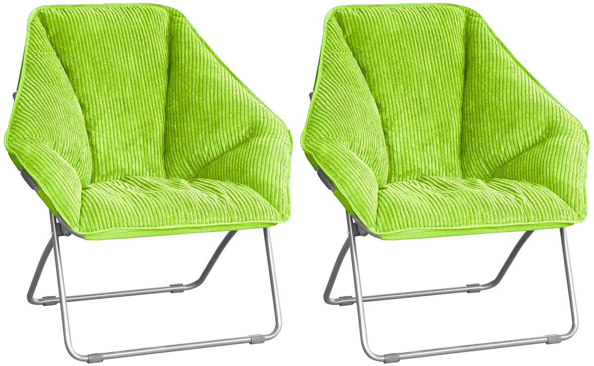 Zenithen Limited Portable Hexagon Folding Metal Framed Chairs, Perfect For Dorm Rooms, Bedrooms, Reading, Studing, Movies Gaming