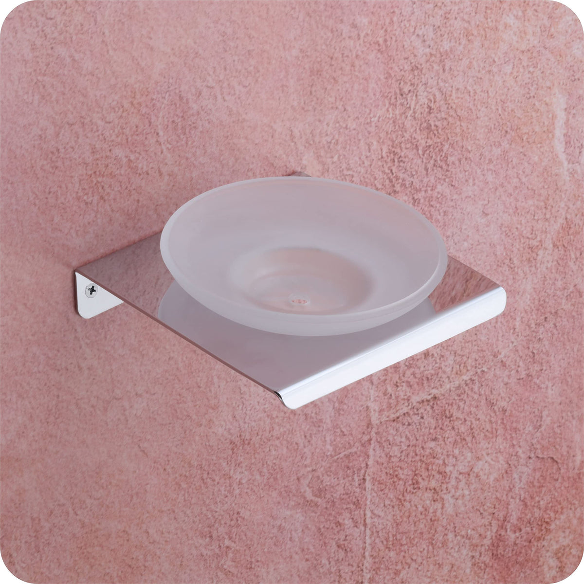 EASYHOME FURNISH soap Dish Holder for Bathroom soap case sabu dani soap Stand wash Basin soap Holders Glass soap Dish Holder Gla