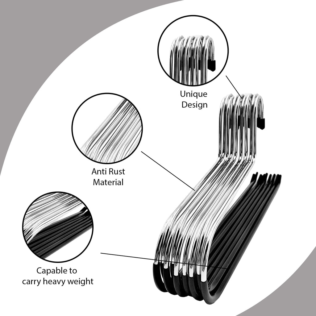 BuyDBest -Stainless Steel Hanger Set of 9, Heavy Duty Hanger, Hanger for Bedspreads, tablecloths, linens, Large Towels, Cloth Hanger, Blanket Hanger