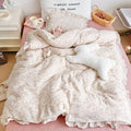 Bulutu Muslin Cotton Kids Toddler Duvet Cover For Girls Boys Baby Crib Duvet Covers With Zipper Closure, 47'X59', Flower & Rab