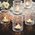 NITIME 12pcs Votive Candle Holders, Clear Glass Candle Holder in Bulk, Tealight Candle Holder for Wedding Decor, Table Centerpie