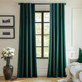 Lazzzy Emerald Green Velvet Curtains 72 Inches Long Thermal Insulated Drapes For Bedroom Living Room Darkening Window Treatments Super Soft Luxury Rod Pocket 2 Panels