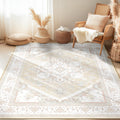 BESTSWEETIE Area Rugs 5x7 Rug for Living Room, Washable Rug 5x7, Non Slip Water Repellent Floor Carpet, Low Pile Soft Vintage Ru