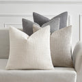 Miulee Timeless Neutral Pillow Covers 20X20 Inch Set Of 4 Mid Century Modern Grey Throw Pillows Rustic Corduroy Couch Pillowcase
