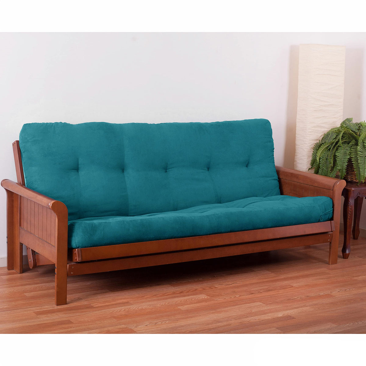 Blazing Needles Vitality 5&quot; Microsuede Futon Mattress, Full, Aqua Blue