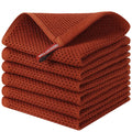 Kitinjoy 100% Cotton Kitchen Dish Cloths, 6 Pack Waffle Weave Dish Towels Ultra Soft Absorbent Quick Drying Dish Rags, 12 X 12 I