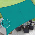 Love Story Waterproof 7 'X13 ' Rectangle Turquoise Blue Sun Shade Sail Cannoy Uv Resistant For Outdoor Patio Garden Backyard