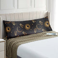 Exq Home Satin Pillowcase For Hair And Skin Body- Multicolor Printed Black Moon Silk Pillowcase 20X54 Inches - Body Pillow Cases