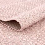 Unique Loom Collection Casual Transitional Solid Heathered Indoor/Outdoor Flatweave Area Rug (2' X 8' Runner, Whisper Pink/Ivory