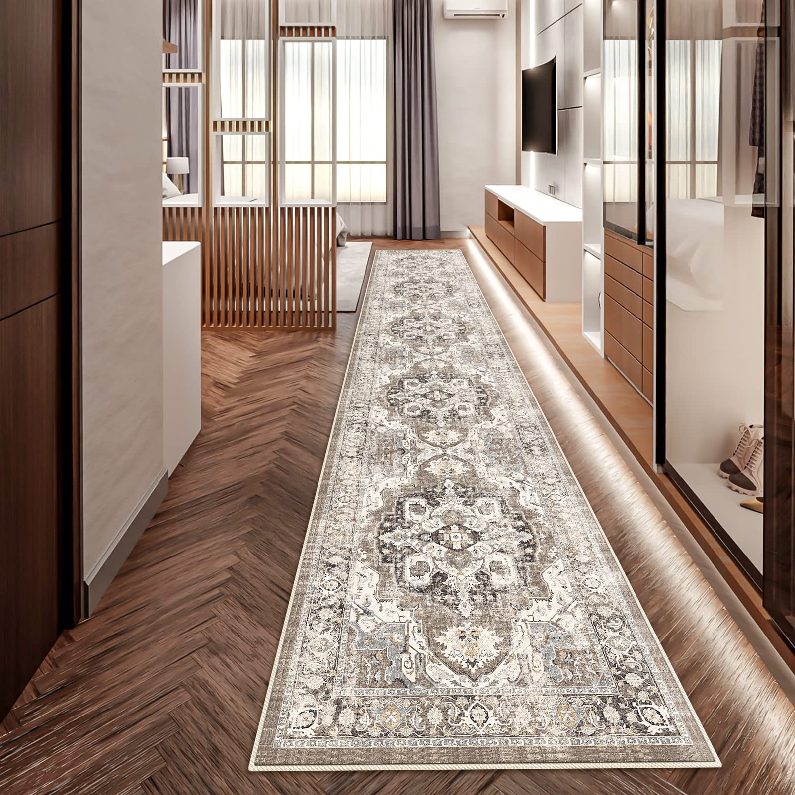 YOUFORTONG Runners for Hallways Soft Kitchen Rug Non Slip Rug Runner with Rubber Backing for Bathroom Washable Non Shedding Farm