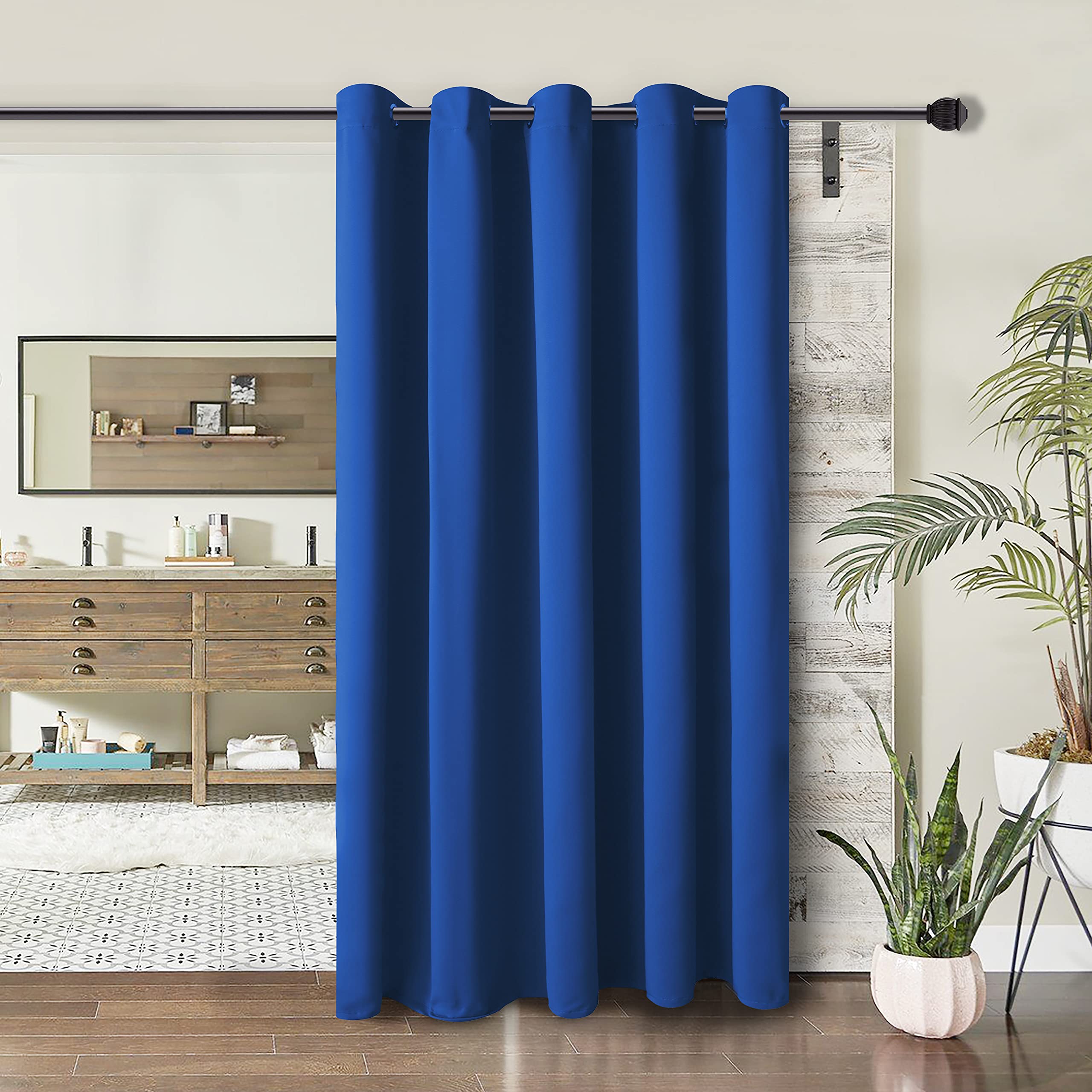 Wontex Room Divider Curtain - Blackout Curtains For Bedroom Partition, Living Room And Shared Office, Thermal Insulated Grommet