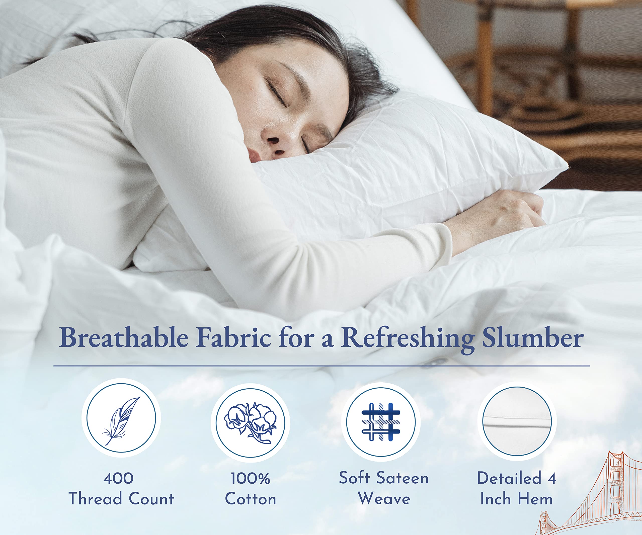 Standard Queen Size Pillowcase Set - 400 Thread Count, 100% Cotton Sateen, Set Of 2 Pillow Covers, Breathable, Cooling, Extra Soft Pillowcases For Kids, Teens, Women & Men - Teal