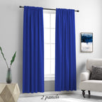 Donren Royal Blue Blackout Curtains Panels For Bedroom - Thermal Insulated Solid Rod Pocket Curtains (52 By 84 Inch,2 Panels)
