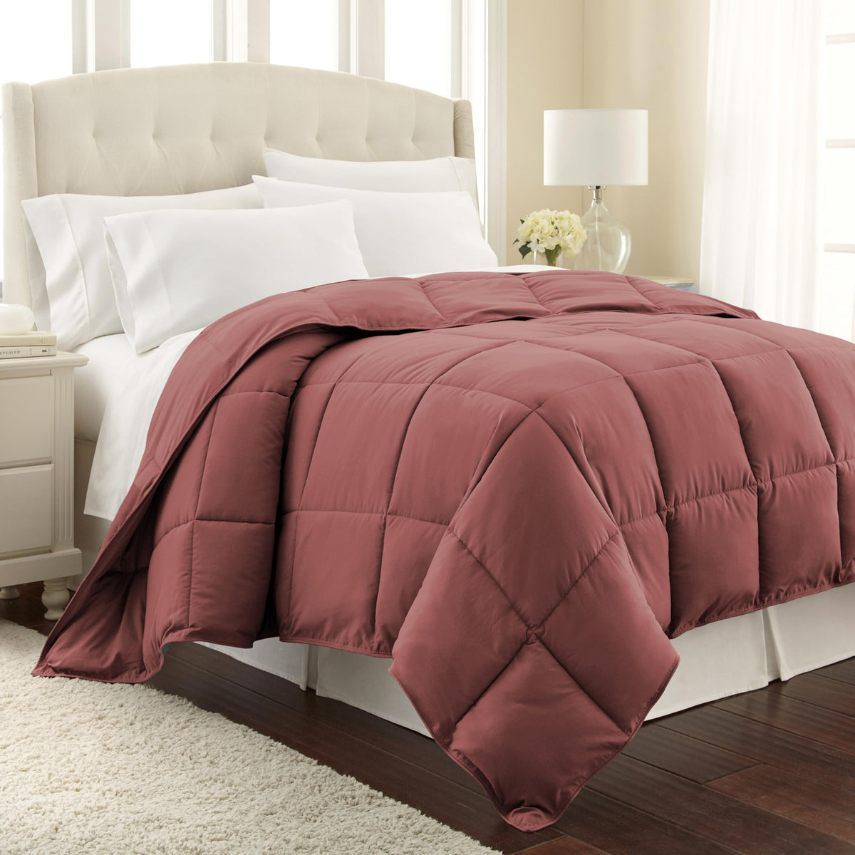 Southshore Fine Living, Inc. Vilano Springs Premium Quality Over-Sized All-Season Down-Alternative Comforter, Marsala, Twin/Twin
