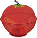 Tomato Shaped Fruit Storage Basket With Mesh Lid, Red, Kitchen Countertop Organiser