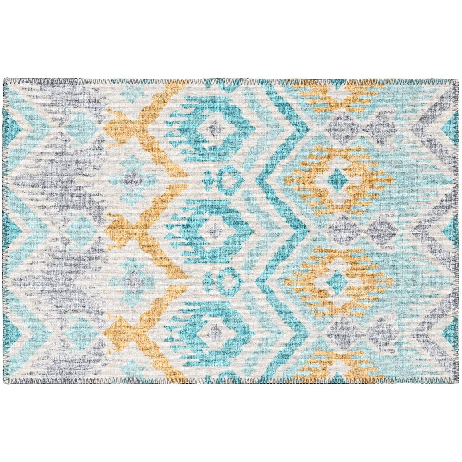 Sedona Sn2 Blue Bohemian Rug Rectangle 10' X 14'