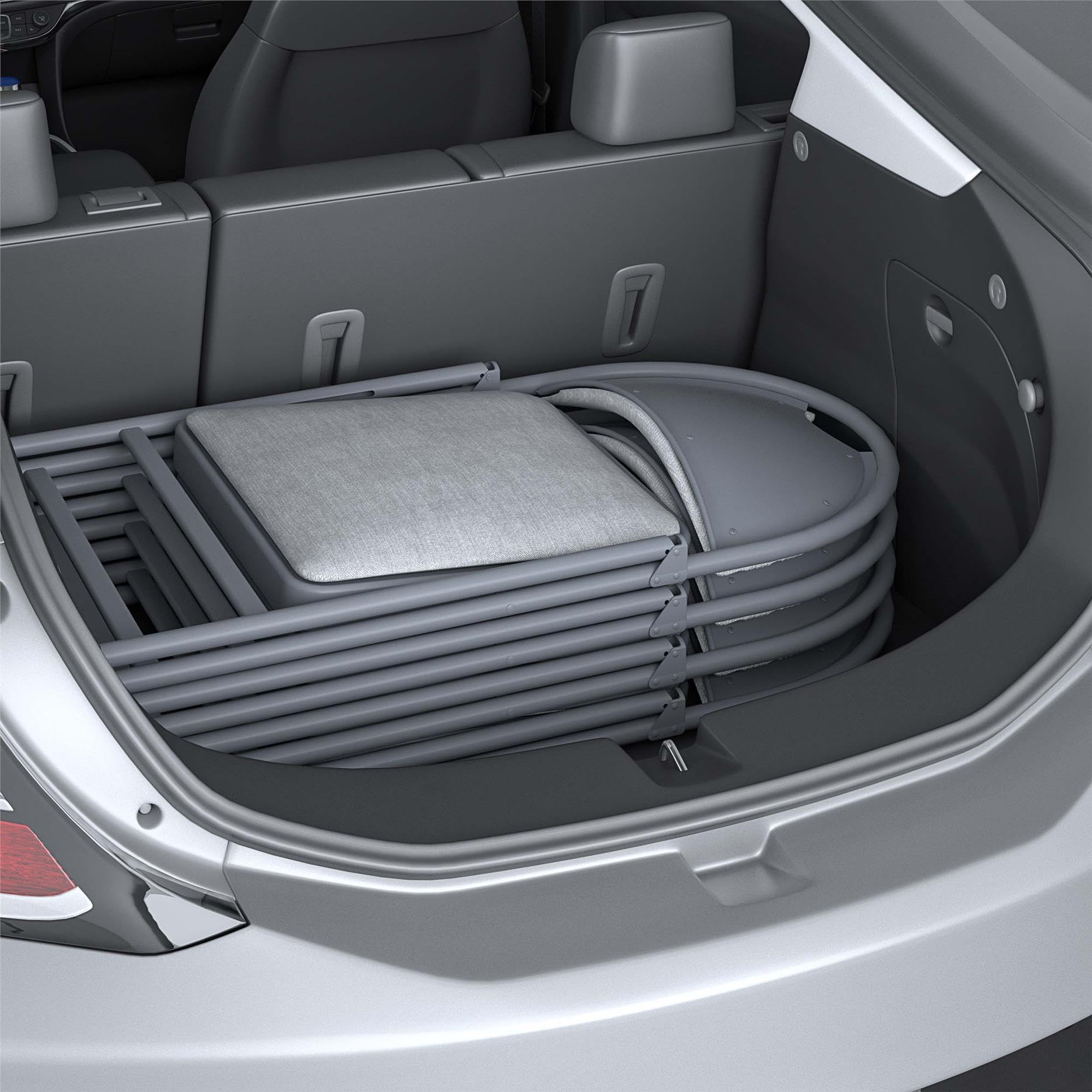 Cosco Commercial Xl Smartfold Fabric Padded Chair, 4-Pack, Gray