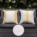 Onway Outdoor Pillow Covers Waterproof 20X20 Set Of 2 Decorative Linen Throw Pillow Cover Beige And Yellow Striped Outdoor Pillo