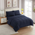 Full Size Comforter Set With Sheets - 7-Piece Bedding Collection - 1 Comforter, 1 Fitted Sheet, 1 Flat, 4 Pillowcases - Deep Poc