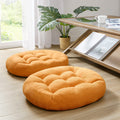 Floor Cushion Pillow Set Of 2, Round Large Pillows Seating For Adults, Tufted Corduroy Floor Cushions For Living Room Tatami, Or