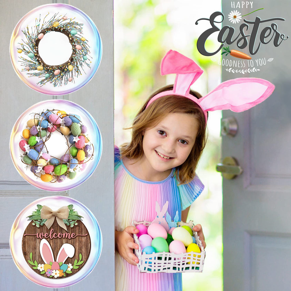 Ancintre 15 In Wreath-Hangers For Front Door,2 Pack Easter Christmas Halloween Decorations Fall Door Welcome Sign For Front Door