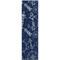 Addison Rugs Harpswell Ahp39 Blue 2'3" X 7'6" Indoor Outdoor Runner Rug, Easy Clean, Machine Washable, Non Shedding, Bedroom, Living Room, Dining Room, Kitchen, Patio Rug