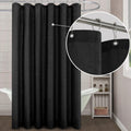 KOUFALL Gothic Shower Curtain,Linen Cloth Fabric Black Bathroom Decor,84 Inch Long