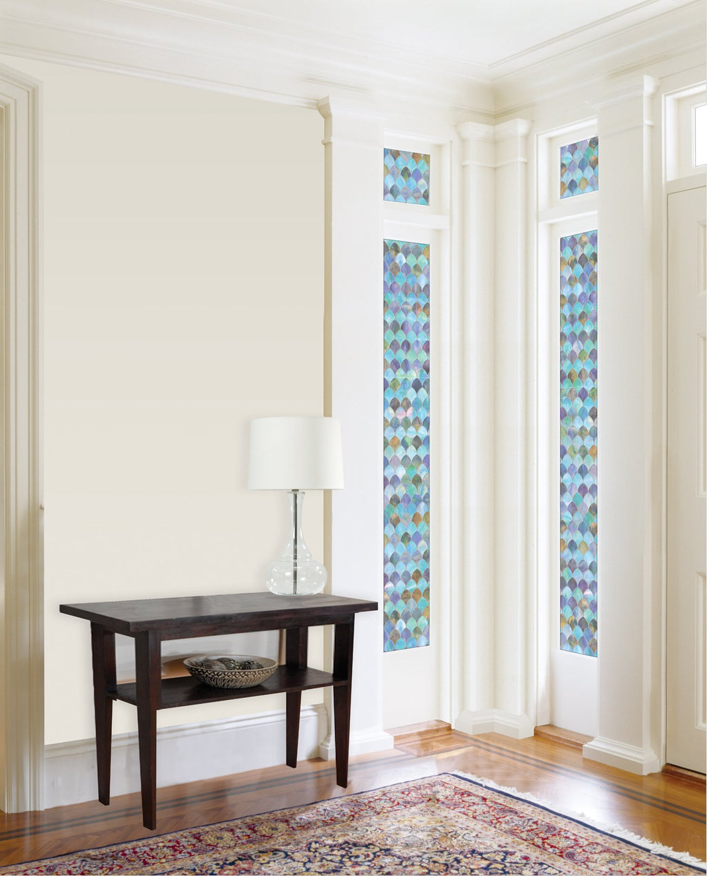 Brewster Pf0710 Peacock Sidelight Premium Film, Blue 11.5X78 Inch