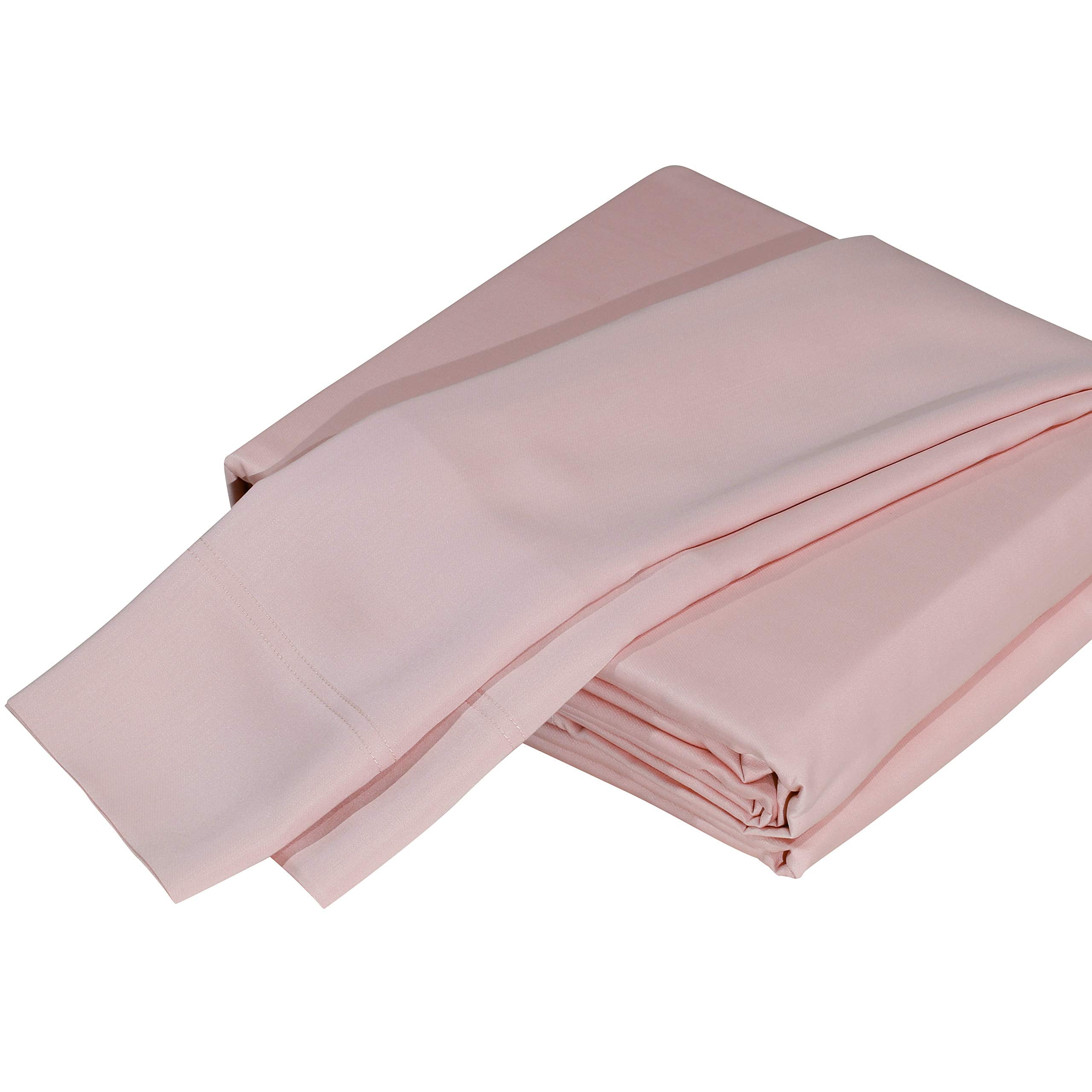 DTY Bedding Luxuriously Soft 100% Viscose Derived from Bamboo 4-Piece Sheet Set, Oeko-TEX Certified - Queen, Pale Rose
