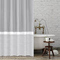 Seasonwood Extra Long Shower Curtains 96 Inches Hotel Neutral Fabric Shower Curtains For Bathroom Farmhouse Weighted Hem Shower