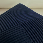 Fancy Homi Set Of 2 Navy Blue Boho Lumbar Rectangle Decorative Throw Pillow Covers 12X20 Inch With Diagonally Pattern For Couch