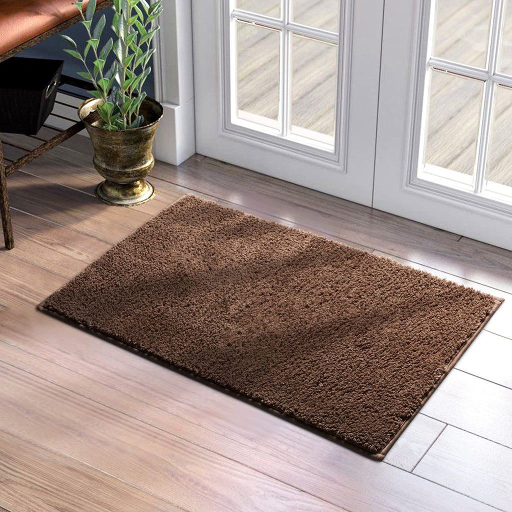 Homeideas Door Mats Indoor, 20'X32' Super Absorbent Non Slip Rugs For Entryway, Front Back Welcome Doormat Dirt Trapper (Brown