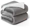 Bsb Home Polyester Summer Ac Blankt Warm Sherpa Super Soft Flannel Solid/Plain Blanket For Summer, Grey, Size 220 X 228 Cms (App