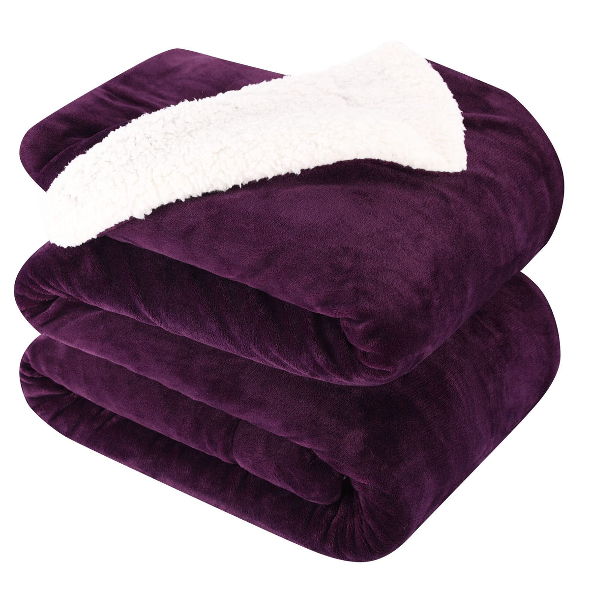 Nanpiper King Size Blanket Warm Sherpa Blanket, Soft Fleece Throw Blanket For Bed, Reversible Thick Fuzzy Blanket For Winter (Pu