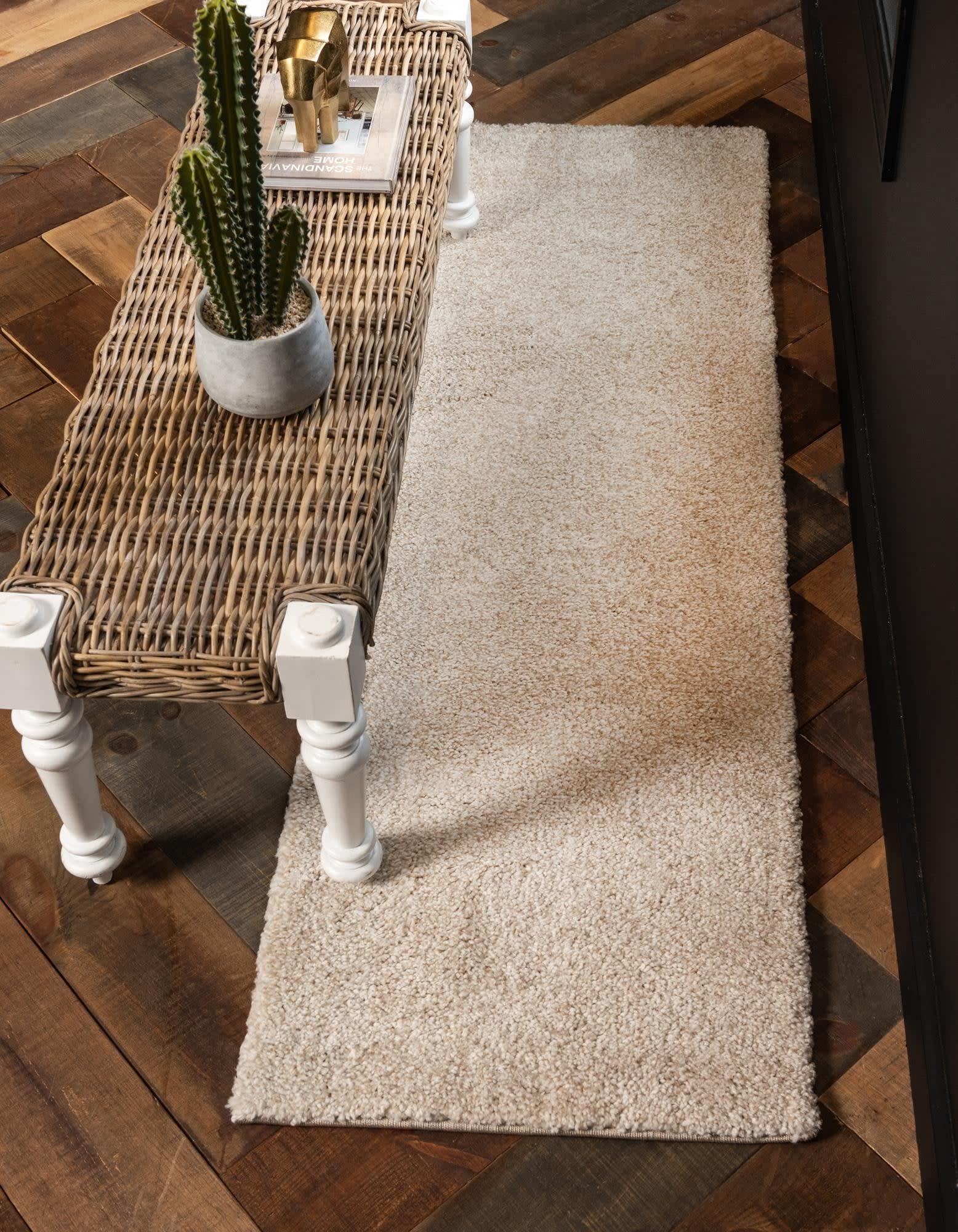 Unique Loom Solo Collection Area Rug - Calabasas (2 2 x 8 Runner, Ivory)