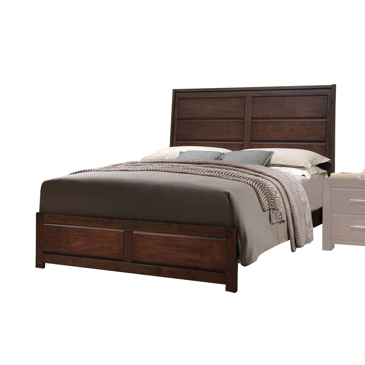 Acme Oberreit Eastern King Bed In Walnut