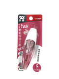 Sdi I-Push Retractable Mechanism Correction Tape White Out Pen 5Mm X 6M(Ct-205 Pink)
