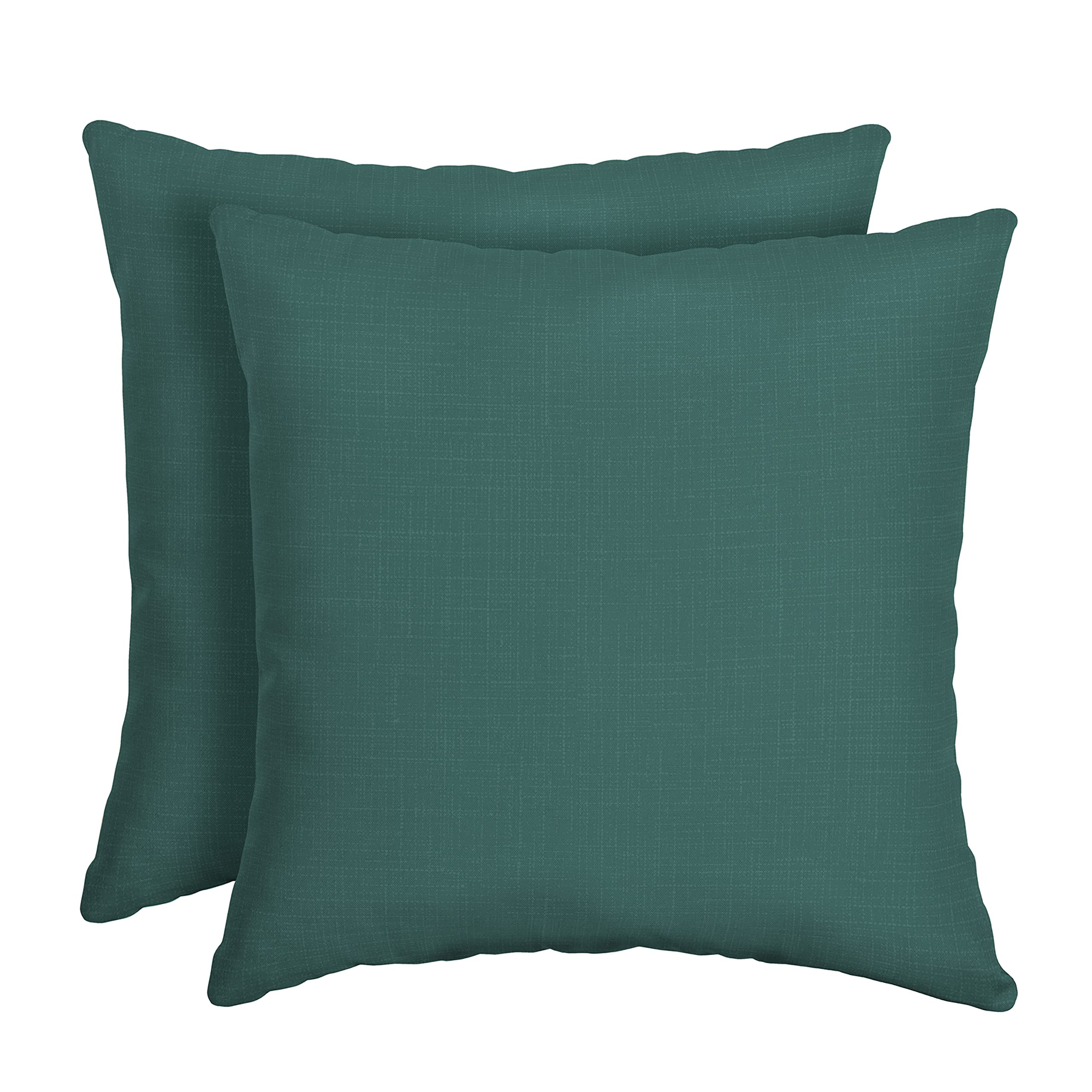 Arden Selections Outdoor Toss Pillow, Set Of 2, 16 X 16, Water Repellent, Fade Resistant 16 X 16, Peacock Blue Green Texture