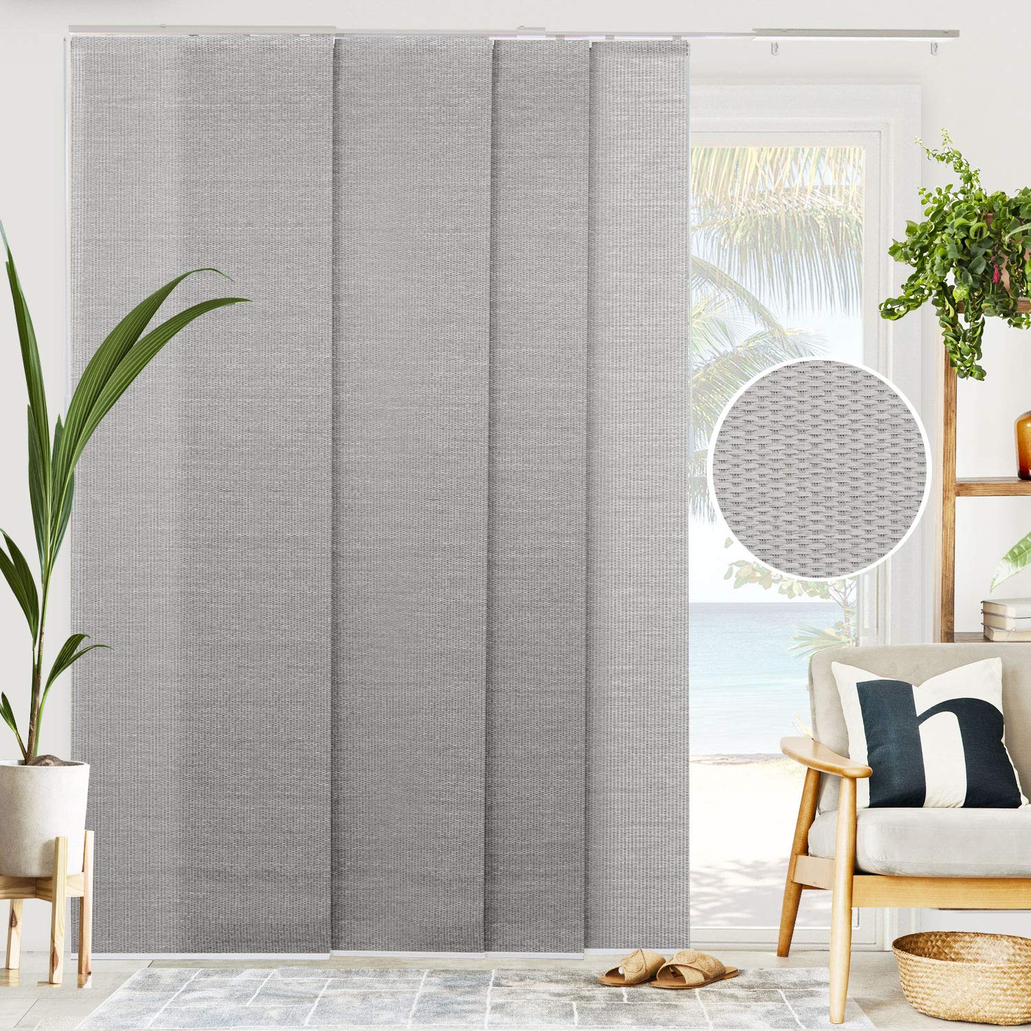 CHICOLOGY Vertical Blinds, Room Divider, Door Blinds,Blinds for Sliding Glass Doors, Temporary Wall, Closet Curtain, Room Door, 