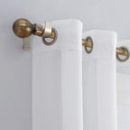 No. 918 Emily Sheer Voile Grommet Curtain Panel, 59'' X 120'', White