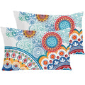 YIYEA Pillow Cases Queen Size Set of 2, Ultra Soft Double Brushed Microfiber Pillowcases Queen, Boho Bed Pillow Covers, Fade Res
