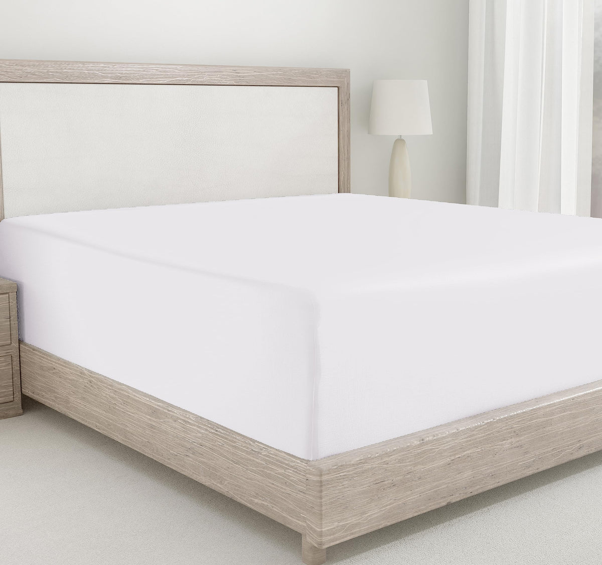 California Design Den Antique White Twin Xl Fitted Sheet, Soft 400 Thread Count 100% Cotton 1 Fitted Sheet Only, Long Staple Com