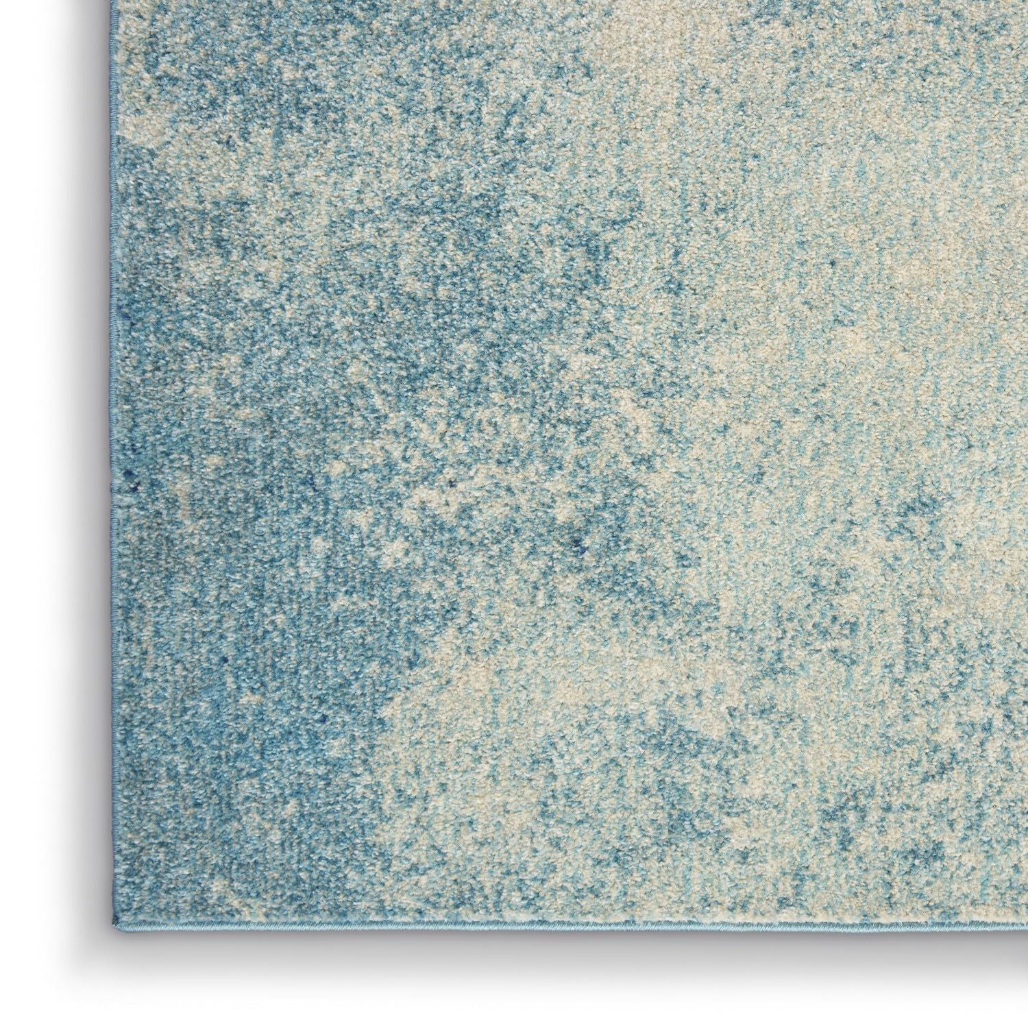 Nourison Passion Navy/Light Blue 2'2'' X 10' Area-Rug, Modern, Abstract, Easy-Cleaning, Non Shedding, Bed Room, Living Room, Din