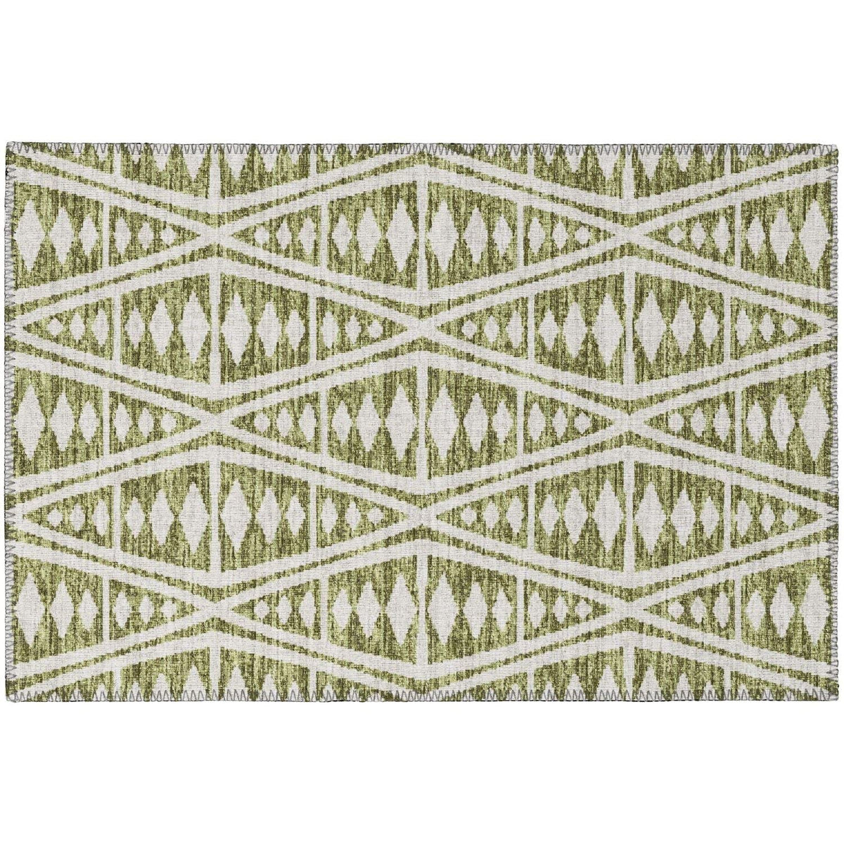 Sedona Sn6 Green Southwestern Rug Rectangle 5' X 7 ' 6&quot;