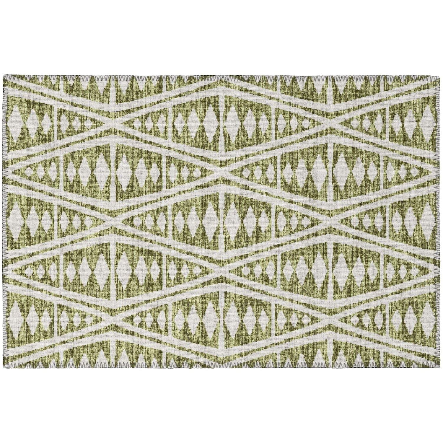 Sedona Sn6 Green Southwestern Rug Rectangle 3' X 5'