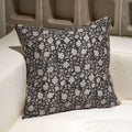 Domvitus Floral Pillow Covers 18X18, Throw Pillows For Couch, Floral Print Pillow Cover, Decorative Neutral Accent Throw Pillow Covers For Living Room, 1Pc, Black
