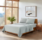 UGG Hedi Cali King Sheet Set - 4-Piece Luxury Cooling Sheets, Deep Pockets, Hypoallergenic, Mineral Green, Soft & Lightweight Bedding