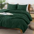 Andency Oversized King Comforter Set 120X98 Dark Emerald Green, Boho Oversize King Soft Warm Tufted Bedding Comforter Sets, 3 Pi